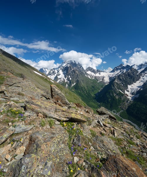 Preview: Mountain ridge in the summer time.