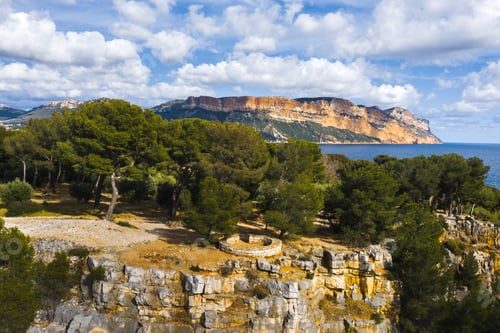 Preview: View of the Calanque de Port Mioux, one of the largest fjords between Marseille and Cassis, France