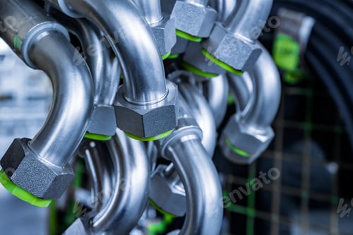 Preview: Spare parts for agricultural machines. Abstract industrial background