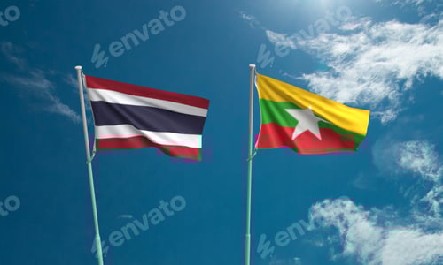 Preview: Th thailand myanmar burma problem asian outdoor blue sky background wallpaper china travel elder sym