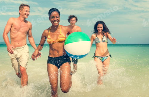 Preview: Beach Ball Sunshine Vacation Tropical Summer Concept
