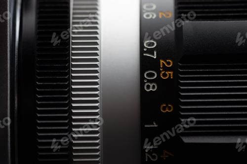 Preview: Distance scale on a vintage lens barrel