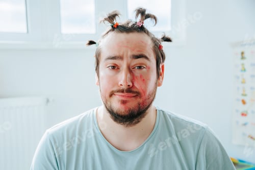 Preview: portrait of a Amazement and Amusement A Bearded Man's Funny Time