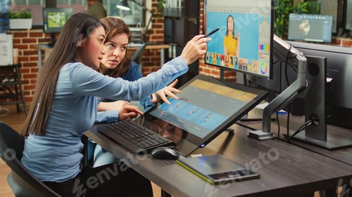 Preview: Color grading editors retouching professional photos with editing software
