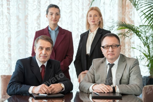 Preview: A group of businesspeople in elegant suits