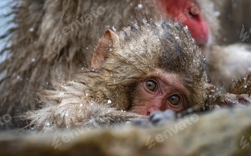 Preview: Japanese macaque in Jigokudani (Hell's Valley), Japan.
