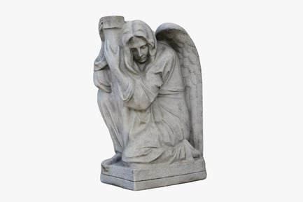 Preview: Kneeling Angel Flagpole Holder Statue