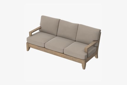 Preview: Outdoor Patio Sofa - Three Seater