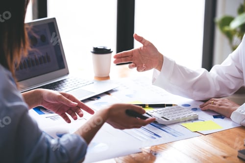 Preview: Team work with business analytic price chart on the table at the conference room.