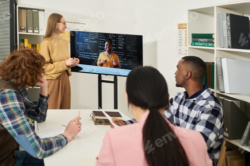 Preview: Students Watching Presentation on Foreign Language Learning