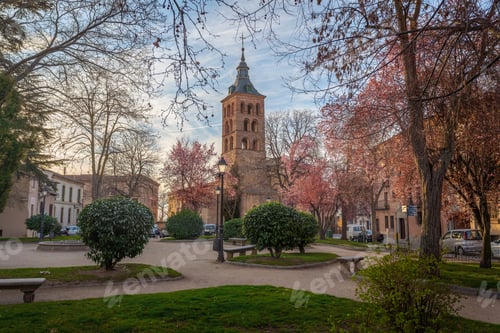 Preview: Plaza de la Merced Square with San Andres Church - Segovia, Spain