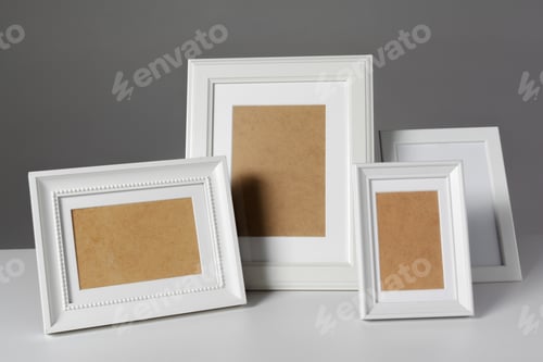 Preview: Blank photo frame on the table