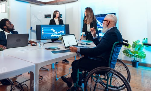 Preview: Business stock traders people in meeting room working on crypto currency markets