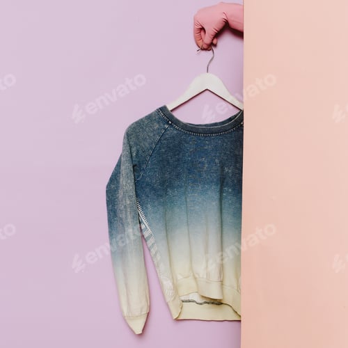 Preview: Stylish clothes. Fashionable Sweater. Denim cotton. wardrobe ide