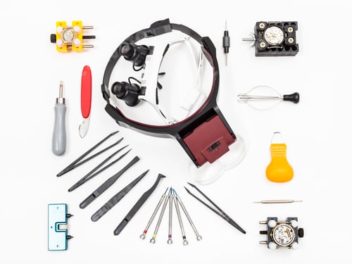 Preview: various instruments for repairing watch
