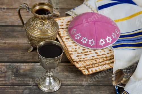 Preview: Passover is the Jewish holiday in which the unleavened bread matzah and a cup of kosher kiddush wine