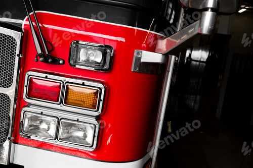 Preview: Firetruck Details of the Front and Lights