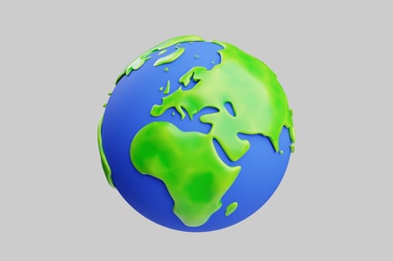 Preview: Cartoon planet earth simple globe