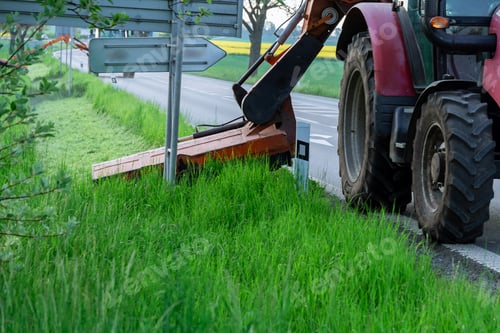 Preview: Mowed grass along roadside adds to overall aesthetic appeal of area.