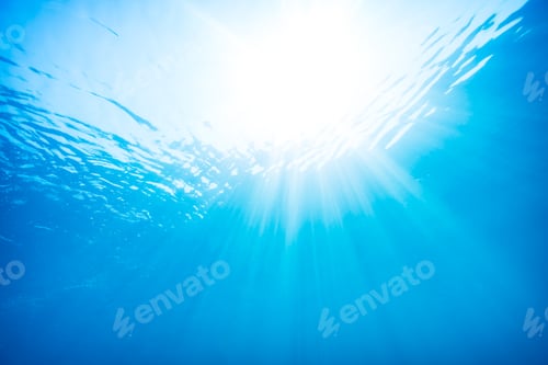 Preview: Blue water underwater background
