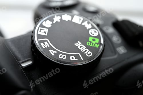 Preview: Close up of a camera dial