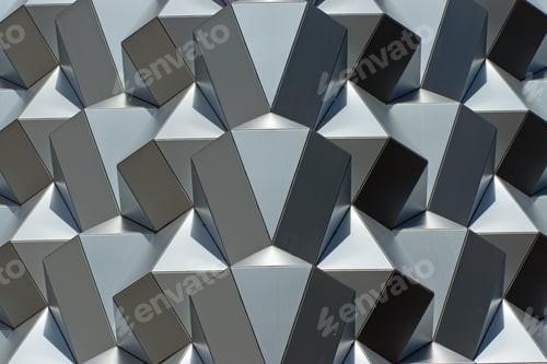 Preview: Futuristic silver facade