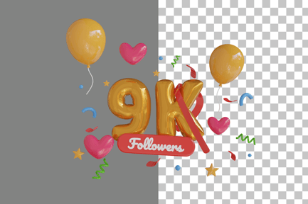 Preview: 9K Follower 3D Icon