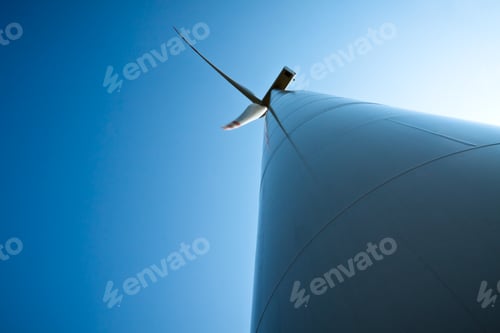 Preview: Power generating wind turbines throwing up to the sky