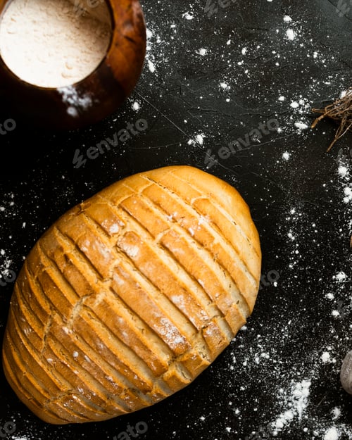 Preview: Freshly made bread with rustic style.