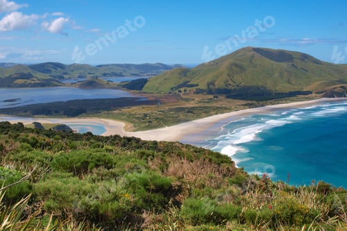 Preview: View over Hoopers inlet Otago Peninsula