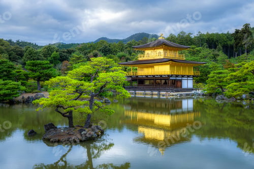 Preview: Golden Pavilion Reflection in Kyoto