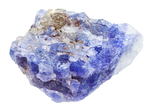 Preview: Tanzanite (blue violet zoisite) stone isolated