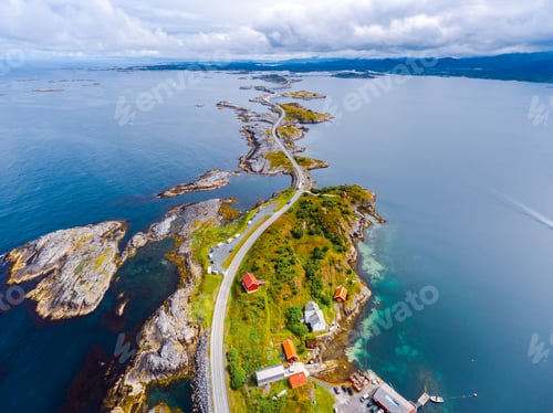 Preview: Atlantic Ocean Road aerial photography.