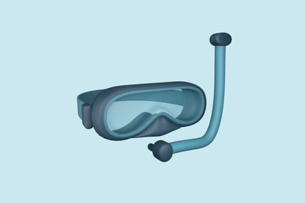 Preview: Snorkel Mask Clean 3D Illustration