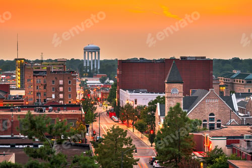 Preview: Columbia, Missouri, USA Downtown City Skyline