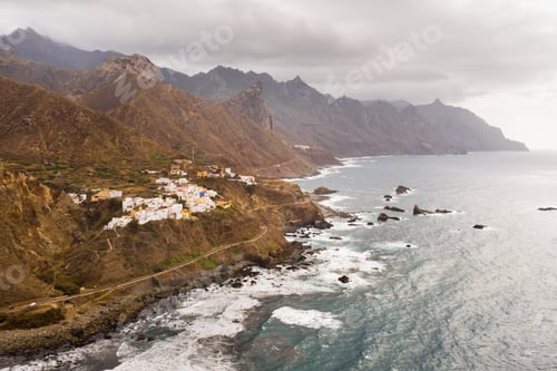 Preview: The sandy beach of Benijo on the island of Tenerife.The Canary Islands. Spain