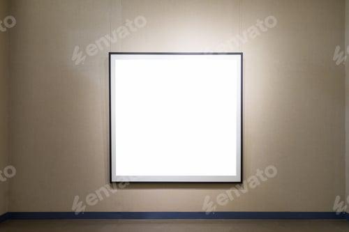 Preview: single blank frame on old wall