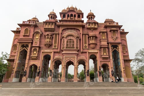 Preview: Patrika Gate representing Rajasthani architecture welcoming tourists in Jaipur, India