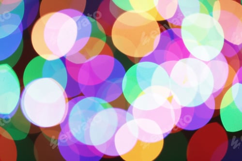 Preview: Beautiful colorful lights as background. Bokeh effect