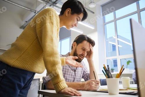 Preview: Designers brainstorming about sketch for new project