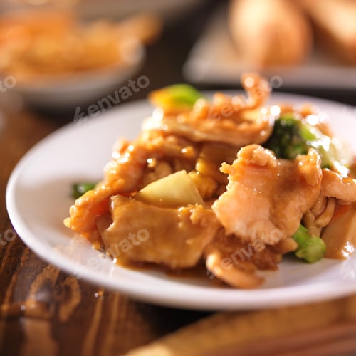Preview: chinese food - stir fry chicken with vegetables