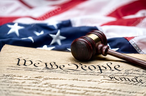 Preview: Constitution, American Flag and Gavel
