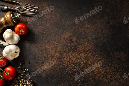 Preview: Food background with ingredients