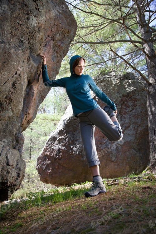 Preview: Active woman stretching