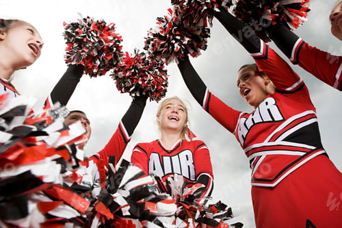 Preview: Cheerleaders with pom poms
