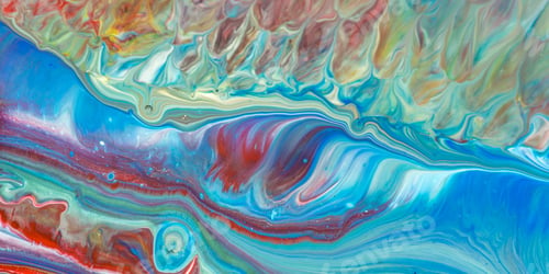 Preview: Abstract painting with mixed water colors