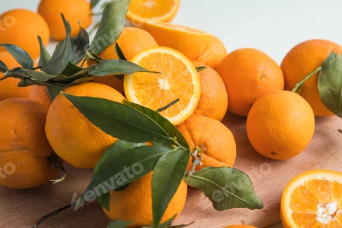 Preview: Healthy fruits, orange fruits background. Slices of citrus fruits - oranges.