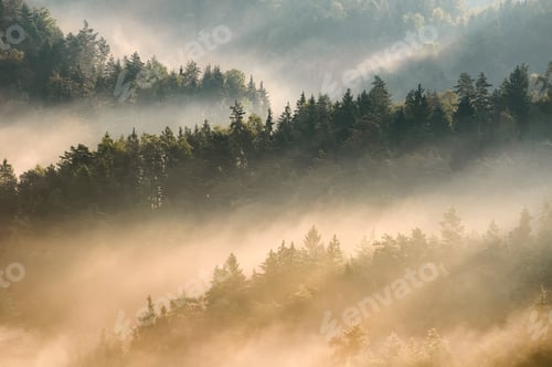 Preview: Sunrise at Bohemian Switzerland, Czech republic