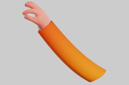 Preview: 3D Cartoon Hand Pinch Gesture
