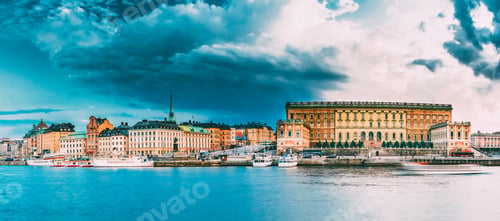 Preview: Stockholm, Sweden, Embankment In Old Part Of Stockholm At Summer